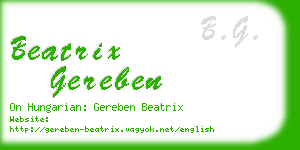 beatrix gereben business card